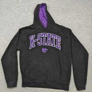 Vintage Kansas State Sweatshirt Mens Medium Black NCAA Football J-America